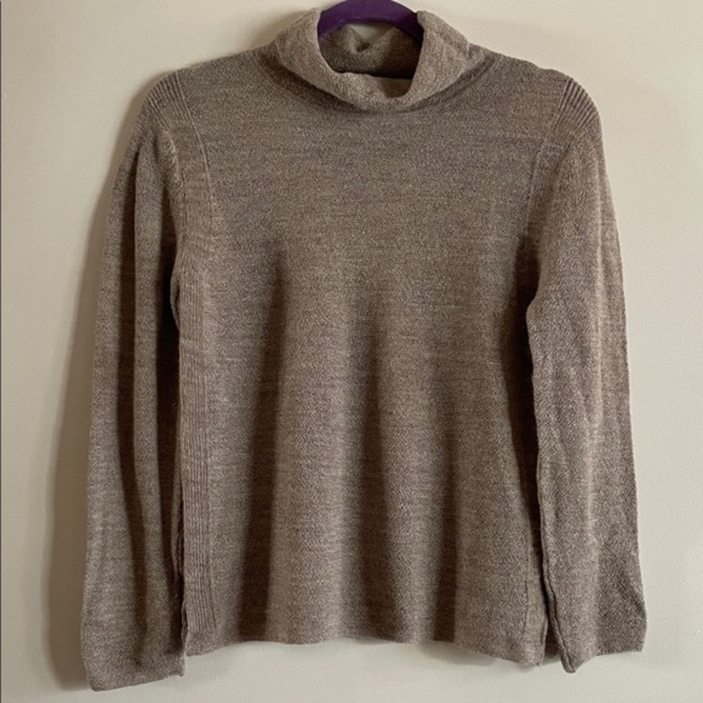 Alpaca  100 % baby alpaca Brown Turtleneck Sweater